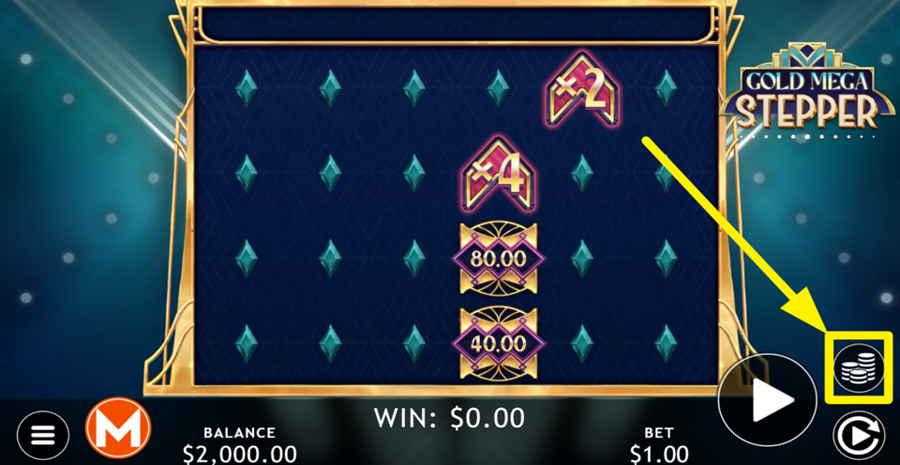 Gold Mega Stepper Adjust Bet