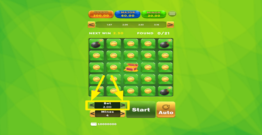 Gold Mine Hunter Adjust Bet