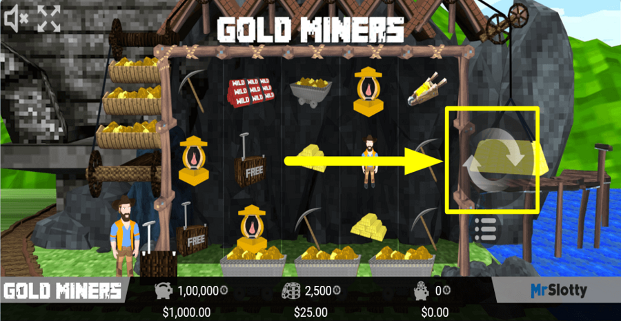 Gold Miners Spin Button