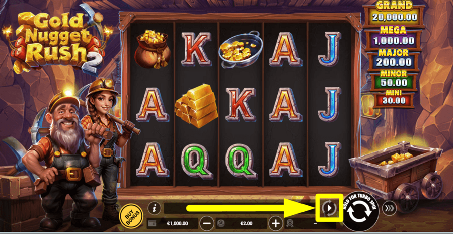 Gold Nugget Rush 2 Autoplay Feature