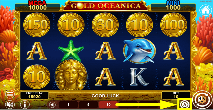 Gold Oceanica Hold And Win Autoplay Feature