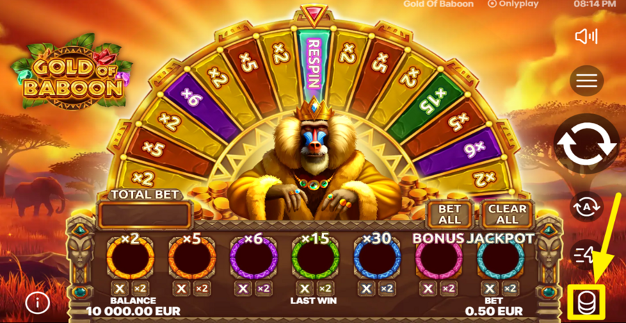 Gold Of Baboon Adjust Bet