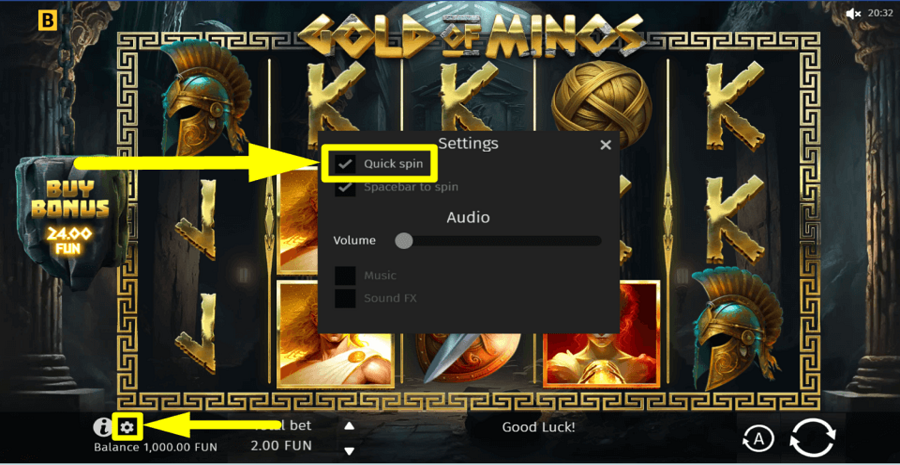 Gold Of Minos Turbo Feature