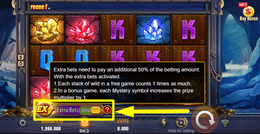 Gold Rush Extra Bet Feature