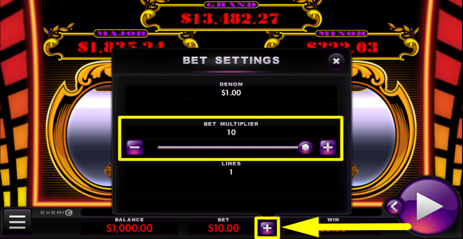 Gold Standard Jackpots Bet Value