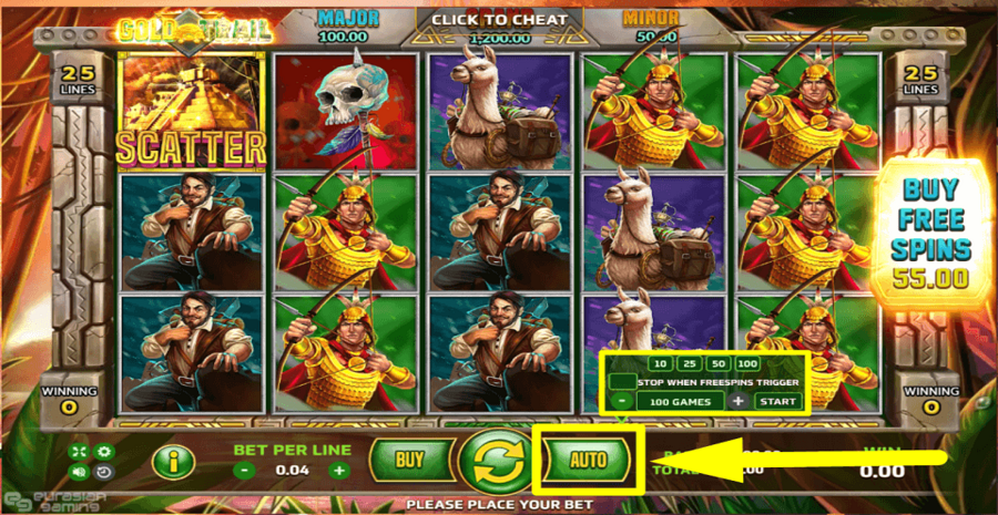 Gold Trail Autoplay Feature