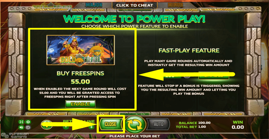 Gold Trail Buy Feature