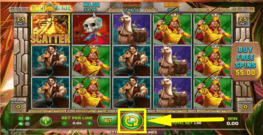 Gold Trail Spin Button