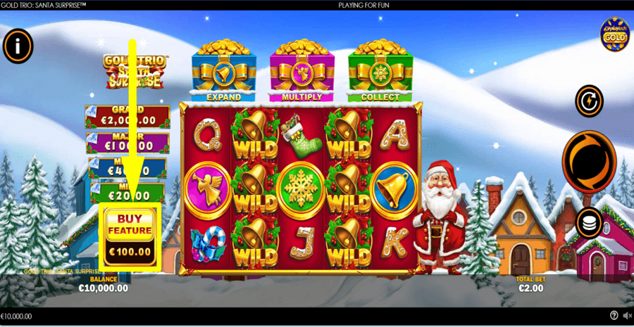 Gold Trio Santa Surprise Buy Feature