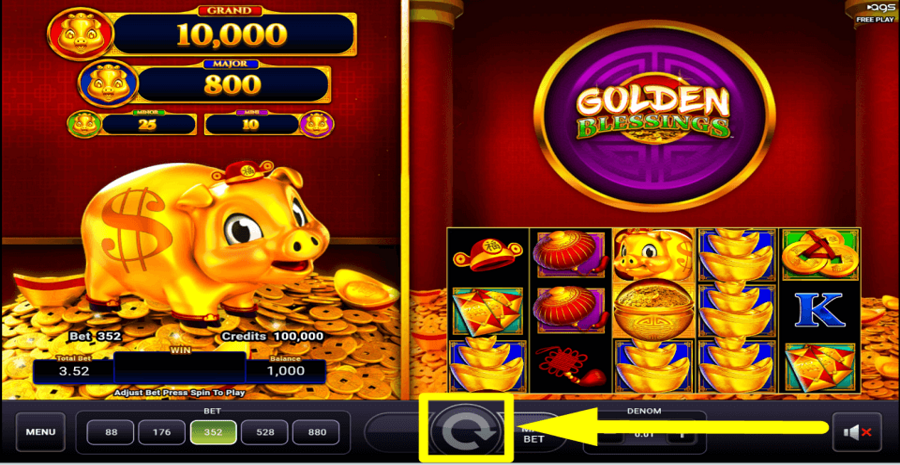 Golden Blessings Spin Button