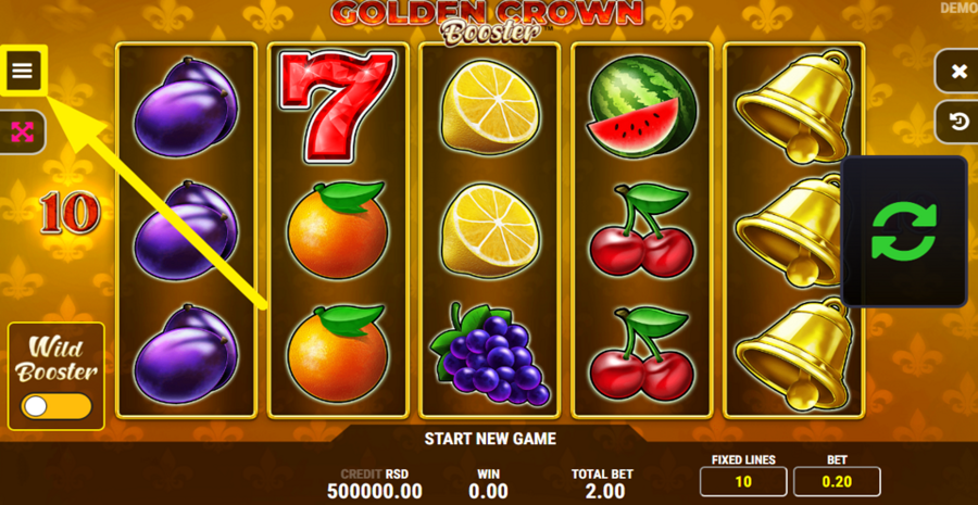 Golden Crown Booster Adjust Bet