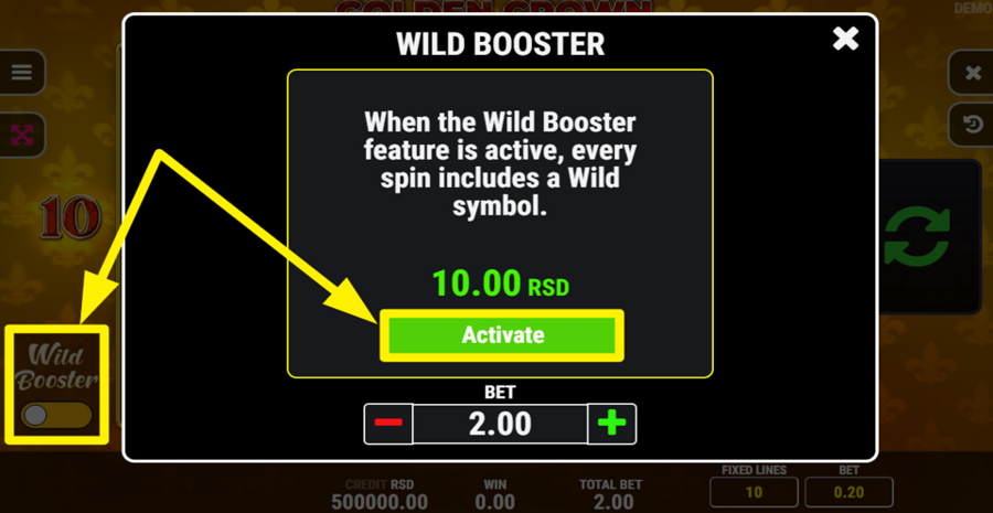 Golden Crown Booster Wild Booster