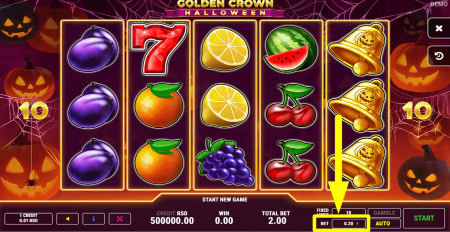 Golden Crown Halloween Bet Value
