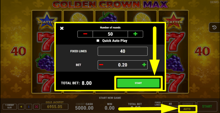 Golden Crown Max Autoplay Feature