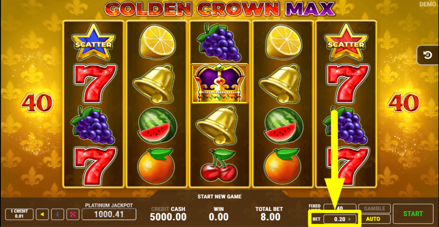Golden Crown Max Bet Value