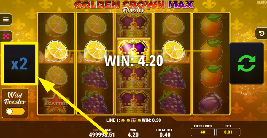 Golden Crown Max Booster Gamble