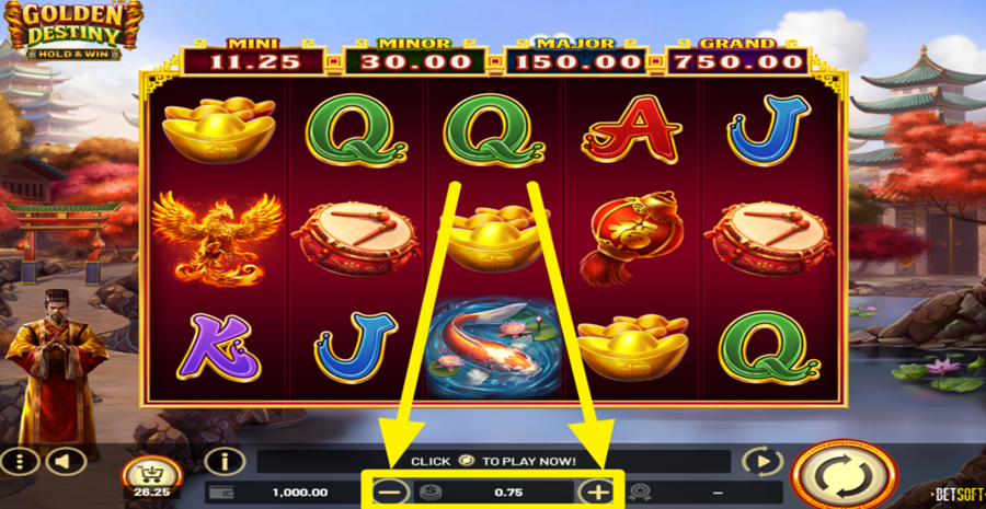 Golden Destiny Hold And Win Adjust Bet