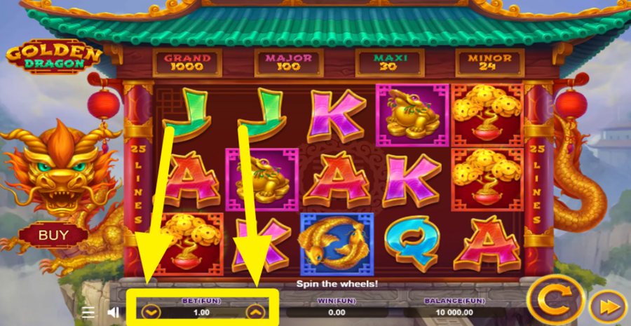 Golden Dragon Hold N Ring Adjust Bet