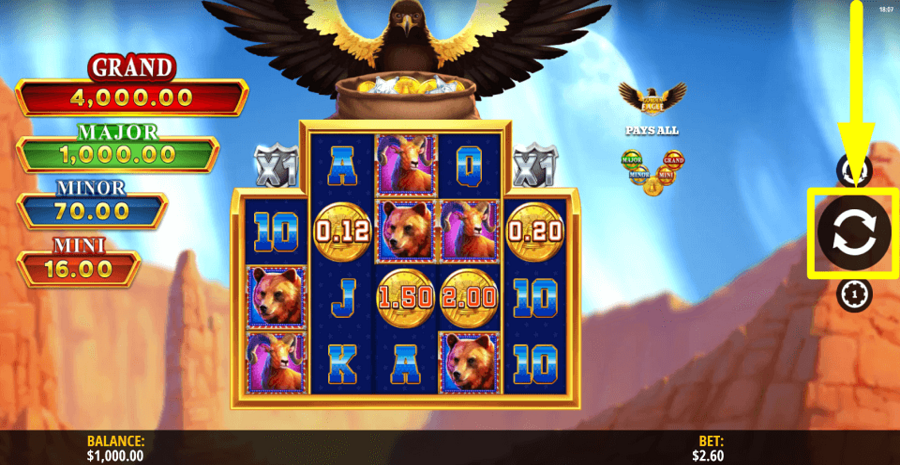 Golden Eagle Spin Button