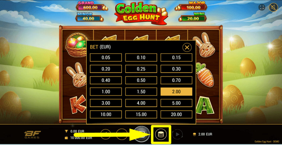 Golden Egg Hunt Bet Value