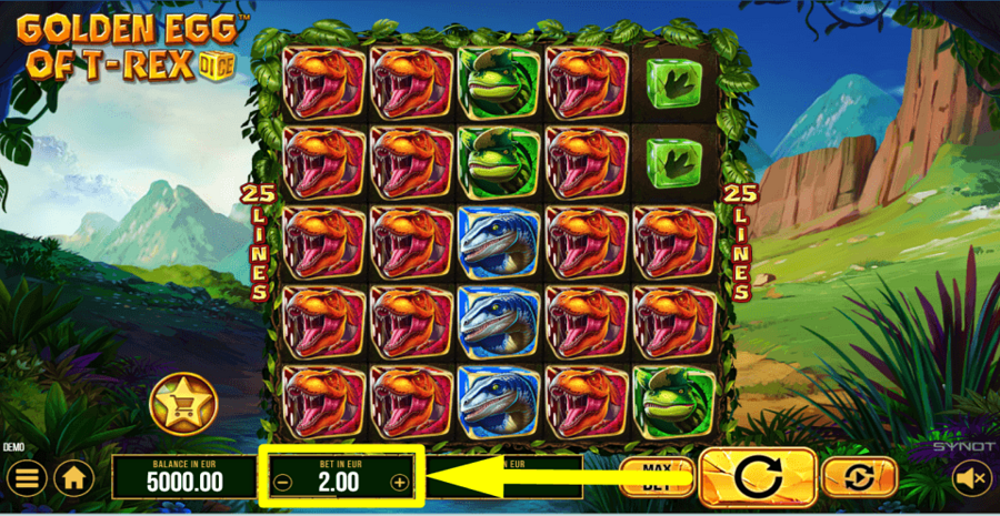 Golden Egg Of Trex Dice Bet Value