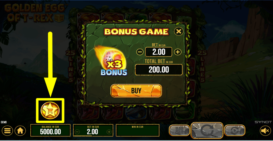 Golden Egg Of Trex Dice Buy Feature
