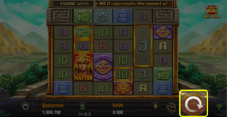 Golden Empire Spin Button