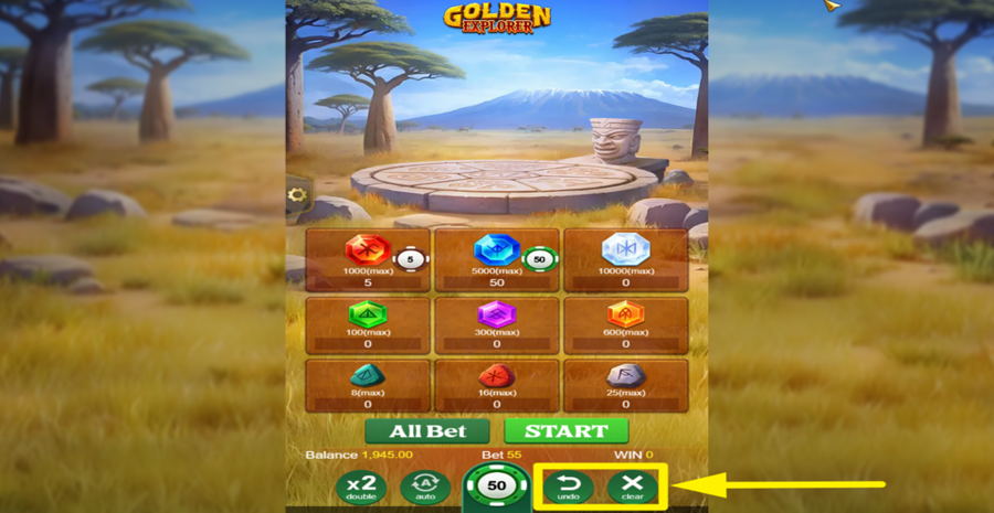 Golden Explorer Undo Clear