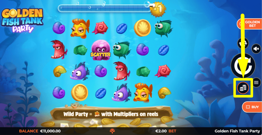 Golden Fish Tank Party Bet Value