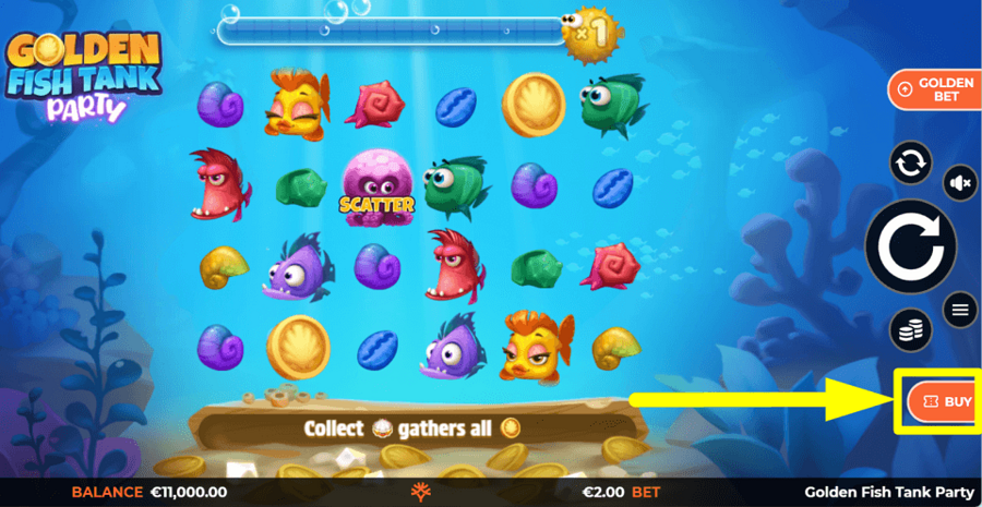 Golden Fish Tank Party Buy Feature