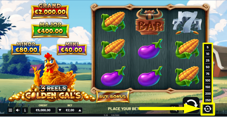Golden Gals 3 Reels Autoplay Feature