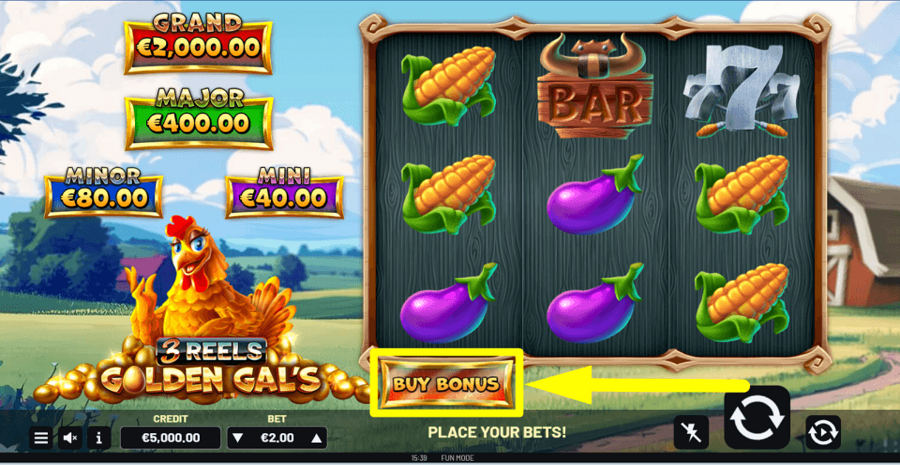 Golden Gals 3 Reels Buy Feature