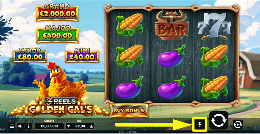 Golden Gals 3 Reels Turbo Feature