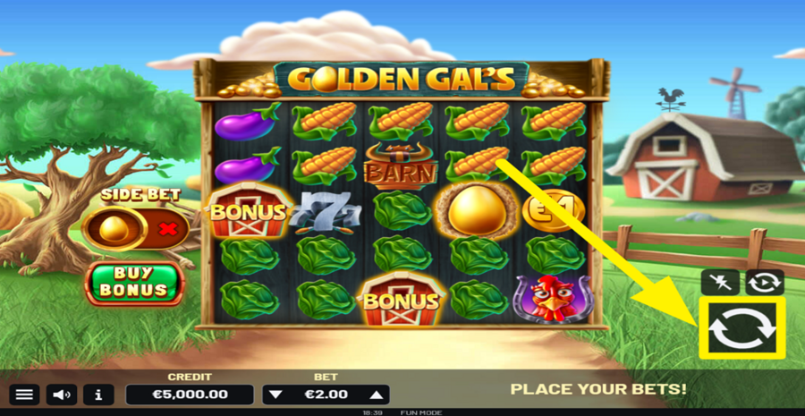 Golden Gals Spin Button