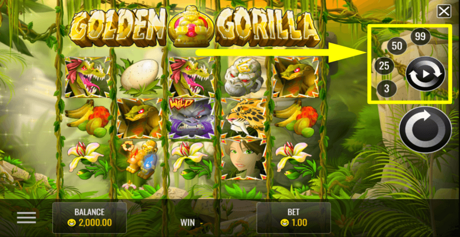 Golden Gorilla Autoplay Feature