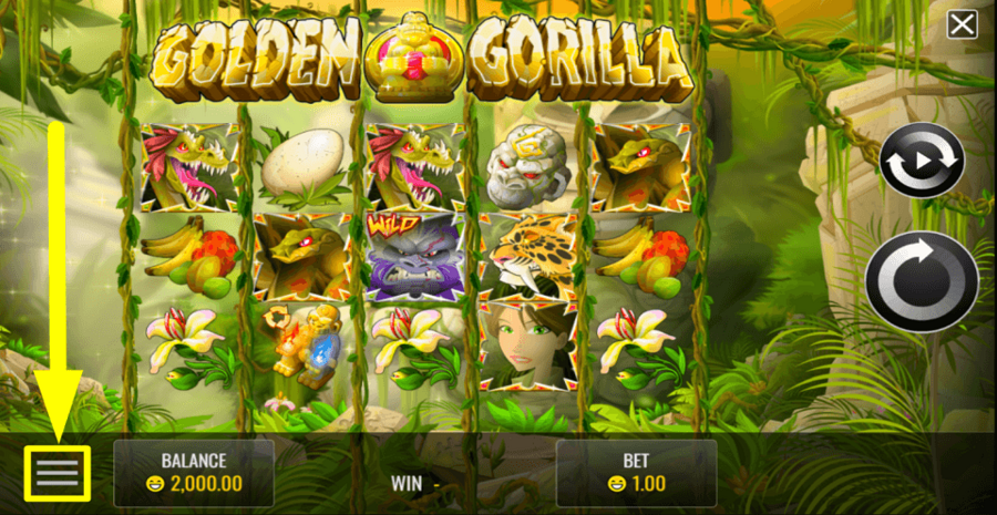 Golden Gorilla Game Settings