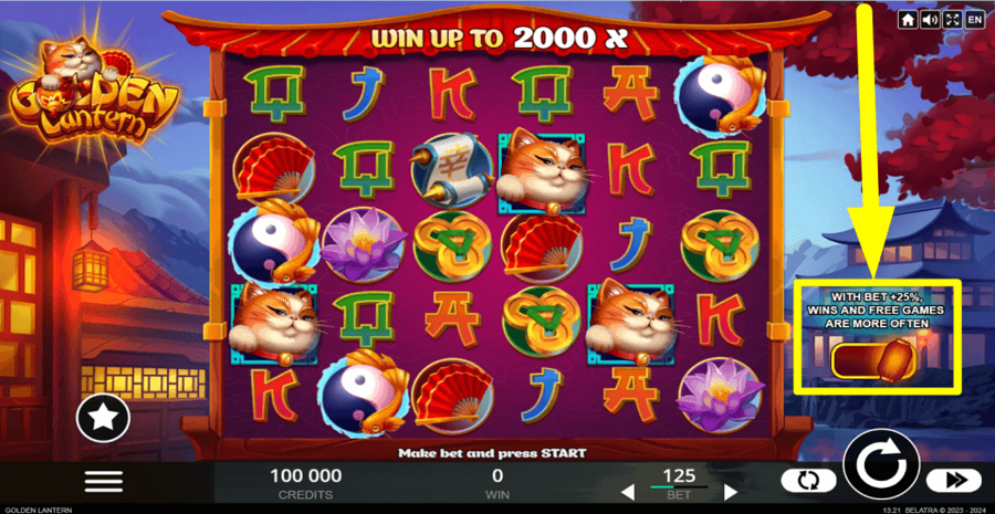 Golden Lantern Chance Feature