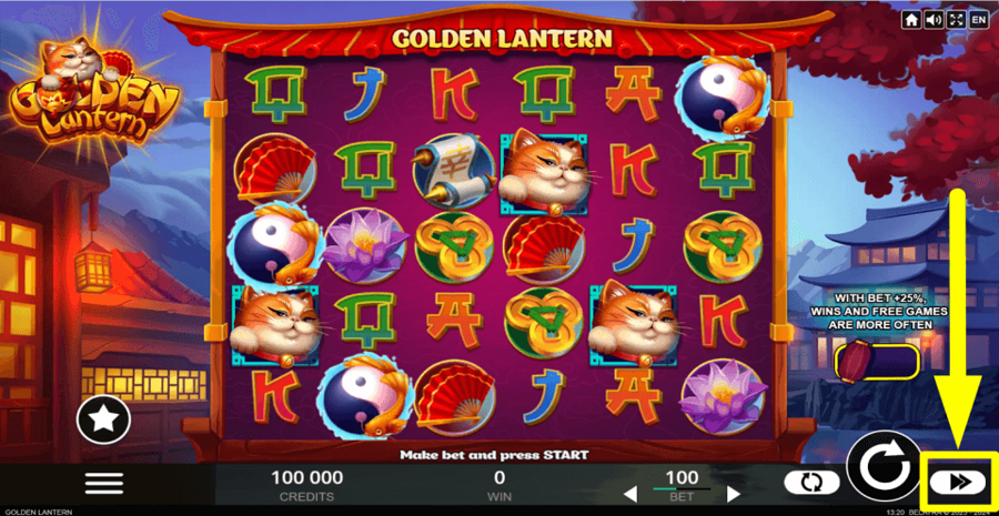 Golden Lantern Fast Play Feature