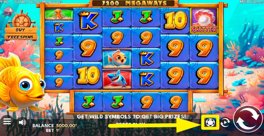 Golden Ocean Megaways Adjust Bet