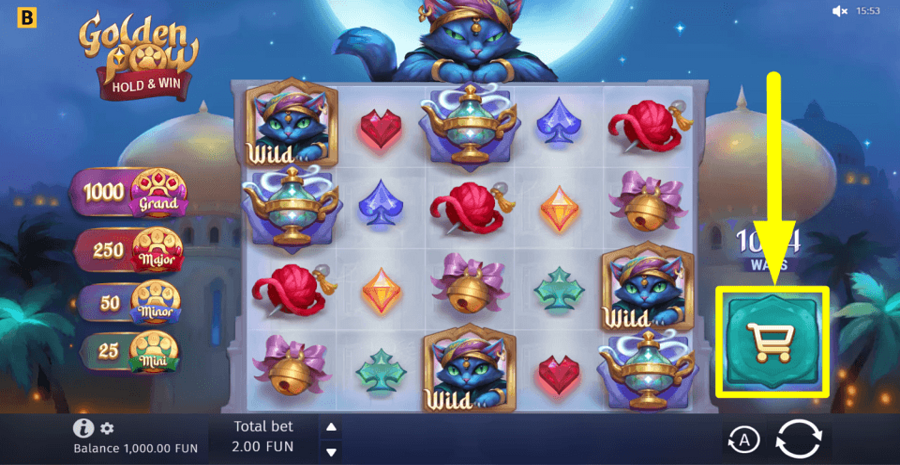 Golden Paw Hold And Win Buy Feature