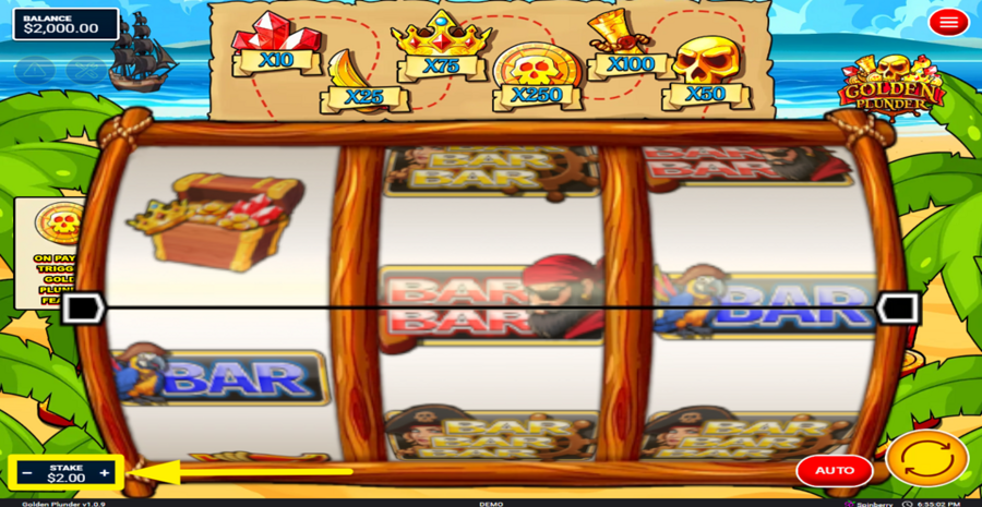 Golden Plunder Adjust Bet