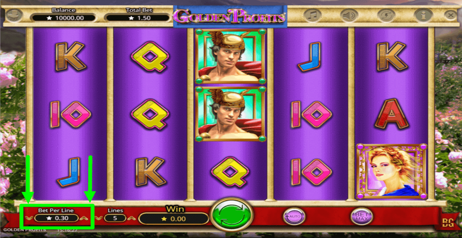 Golden Profits Change Bet Amount