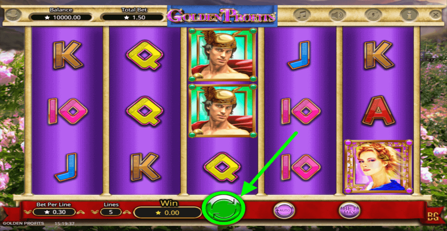 Golden Profits Spin Button