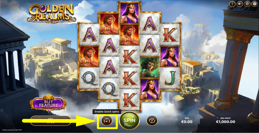 Golden Realms Quick Spin Feature