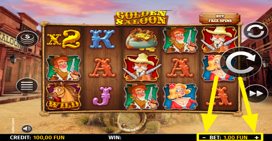 Golden Saloon Adjust Bet