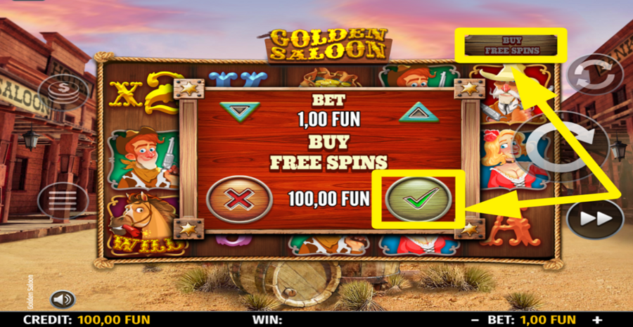 Golden Saloon Buy Bonus