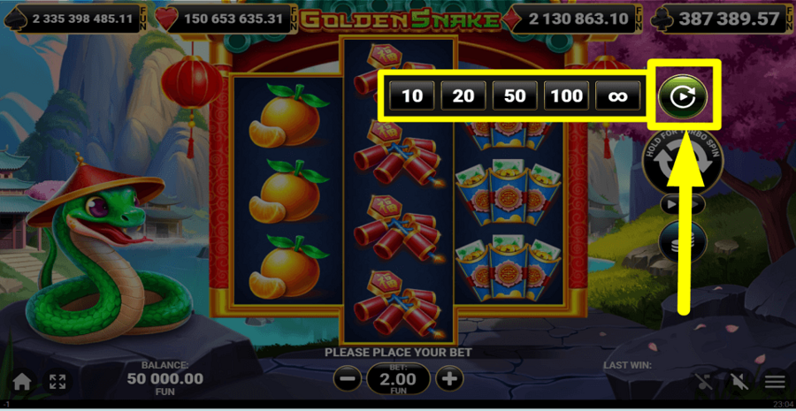 Golden Snake Autoplay Feature