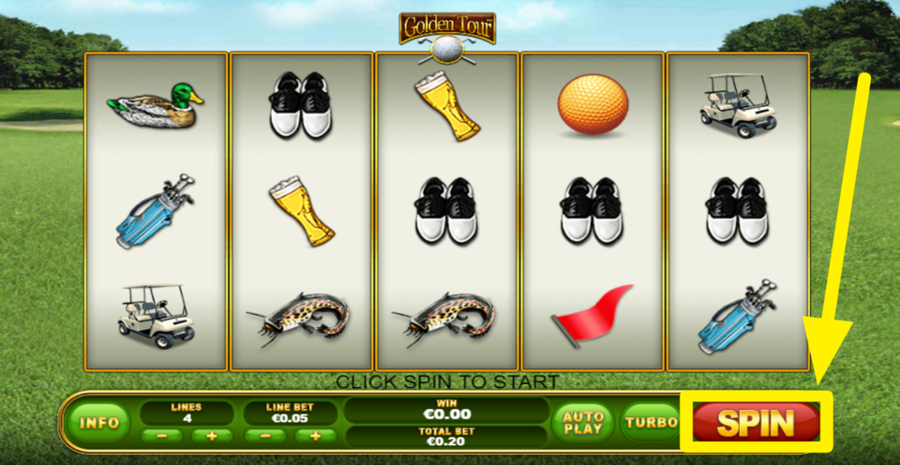 Golden Tour Spin Button