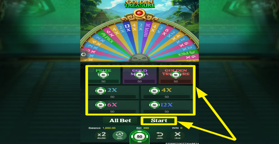 Golden Treasure Place Bet