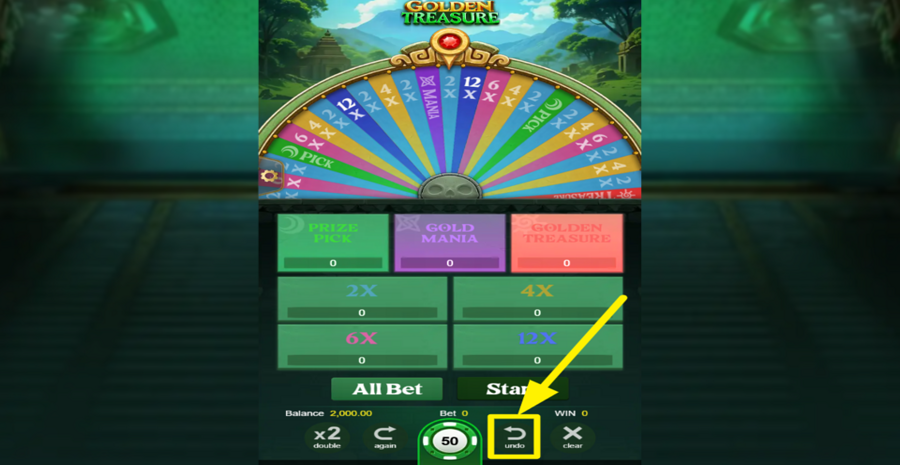 Golden Treasure Undo Bet